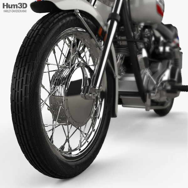 Harley-Davidson FX Super Glide 1971 3D modeli - İndir Motosiklet