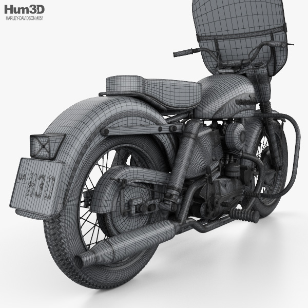 Harley-Davidson ハーレー エルヴィス・プレスリー 両面 黒 ハーレーダビッドソン KH エルヴィス・プレスリー 1956 3Dモデル