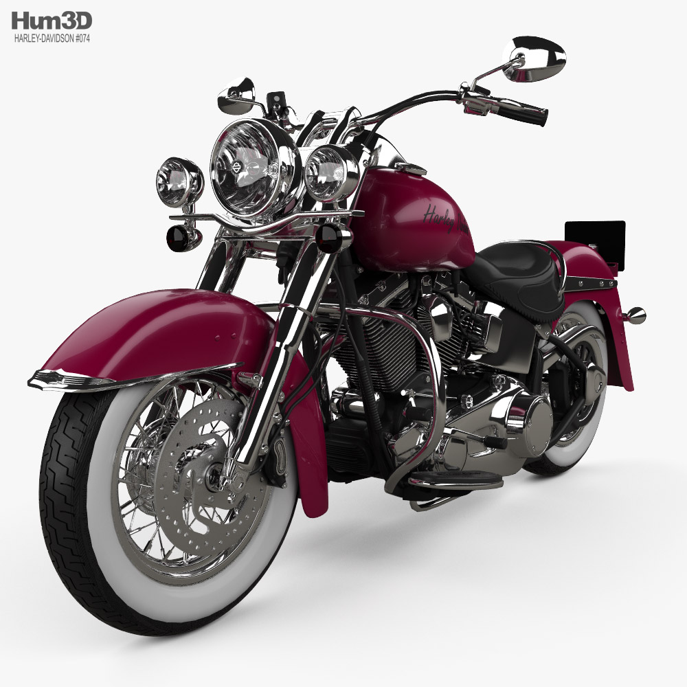 Harley-Davidson Softail Deluxe Custom 2006 3D модель - Скачать