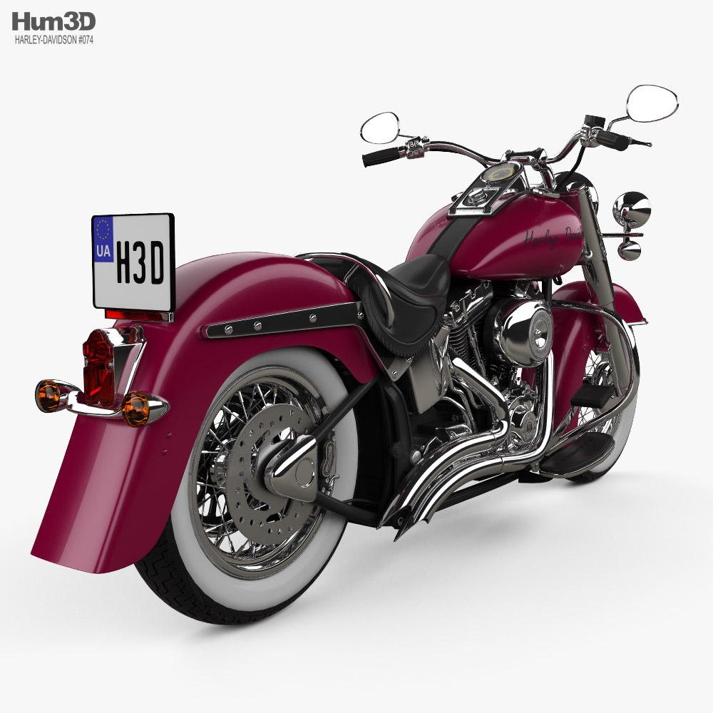 Harley-Davidson Softail Deluxe Custom 2006 3D модель - Скачать