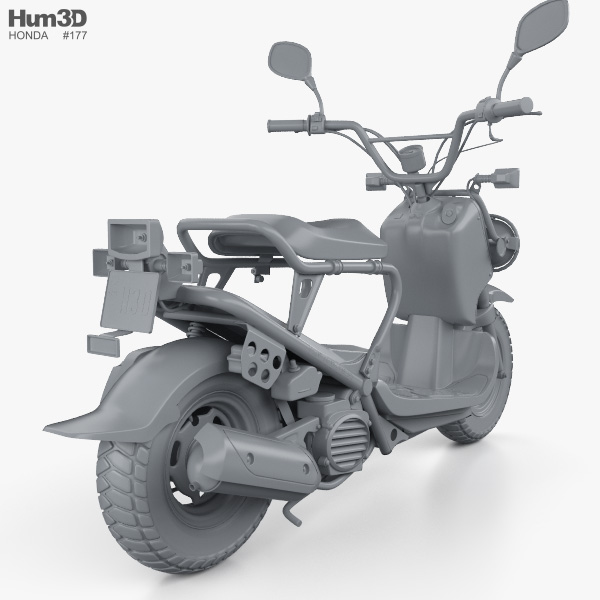 Honda NPS50 Zoomer Ruckus 2005 3D modeli - İndir Motosiklet