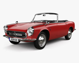 ホンダ S800 オープンカー 1971 3Dモデル - ダウンロード Sports car