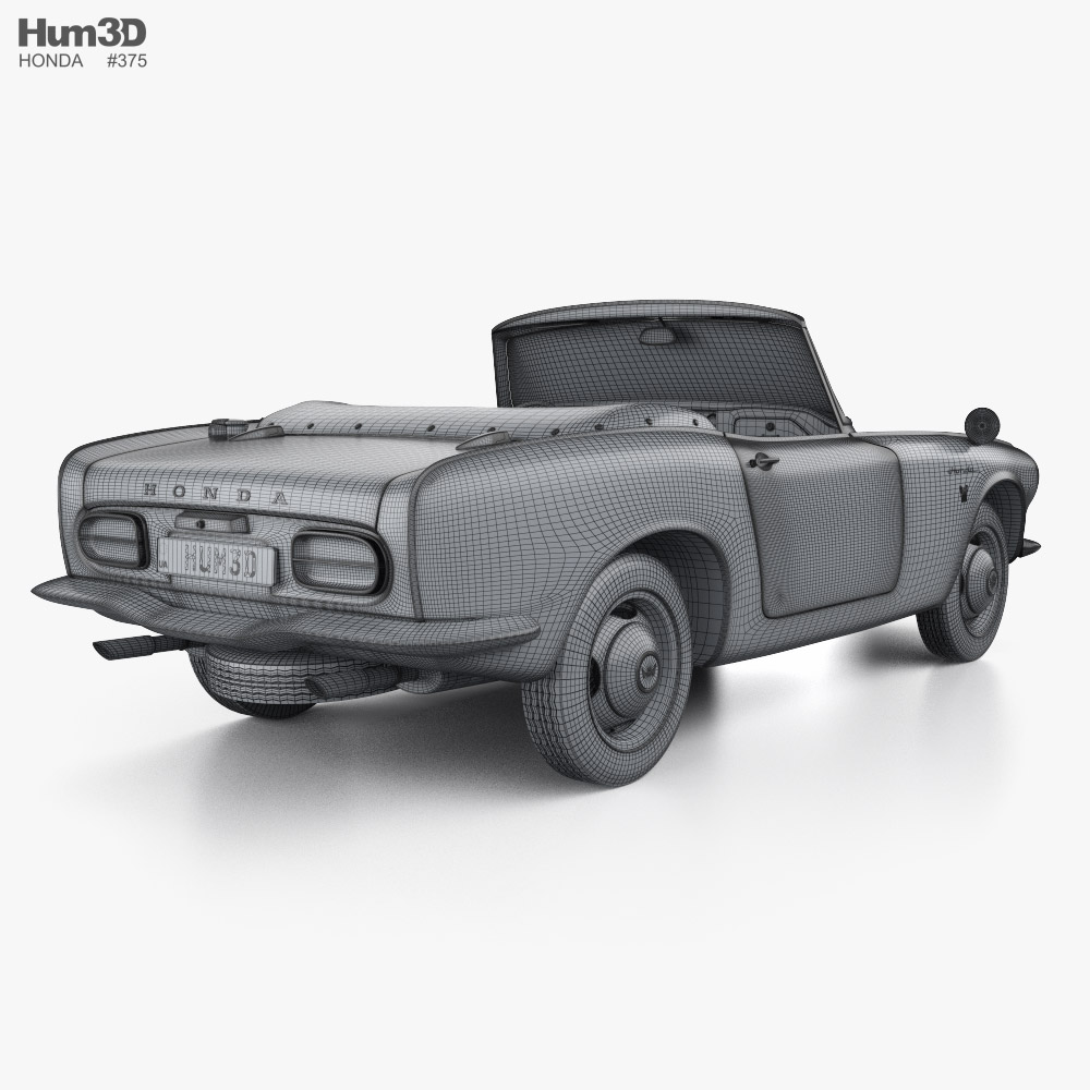 Honda S800 1971 3D model - Download Sports car on 3DModels.org