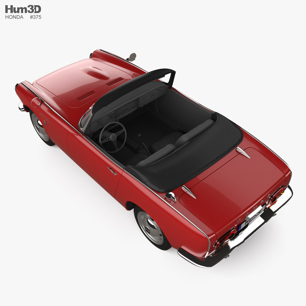 ホンダ S800 オープンカー 1971 3Dモデル - ダウンロード Sports car
