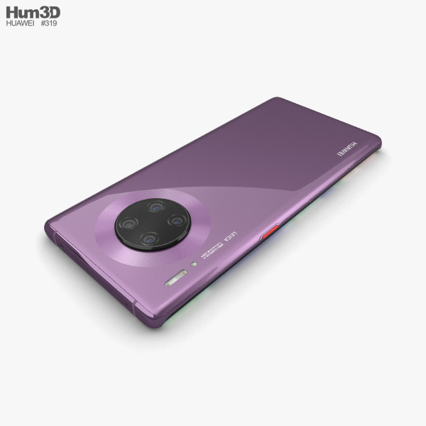 Huawei Mate 30 Pro Cosmic Purple 3D model - Download Phones on