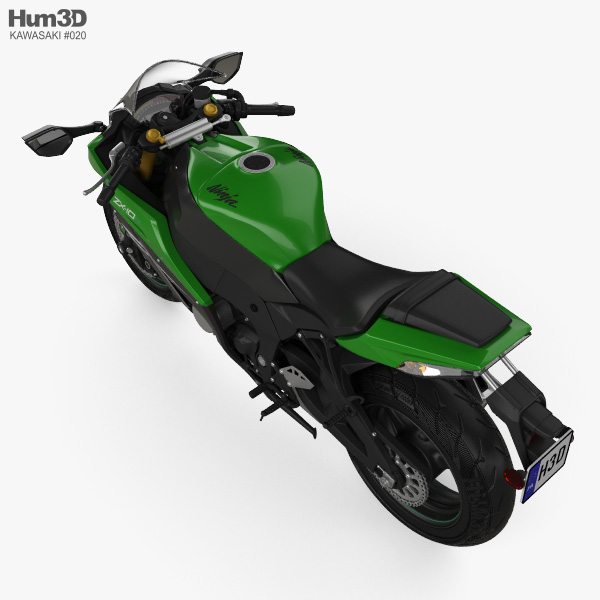Kawasaki ZX-10R 2014 3D modeli - İndir Motosiklet üzerinde