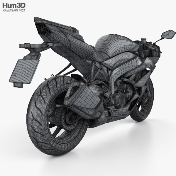 Kawasaki ZX-6R 2009 3D model - Download Motorcycle on 3DModels.org