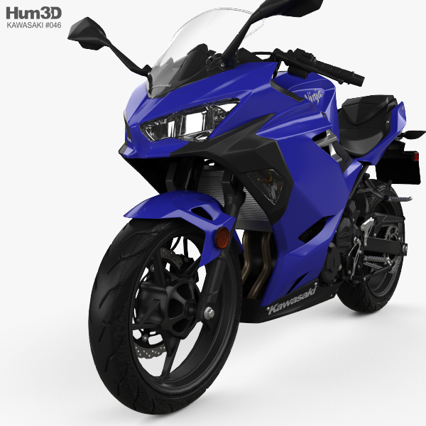 カワサキ ニンジャ 400 2018 3Dモデル - ダウンロード モーター