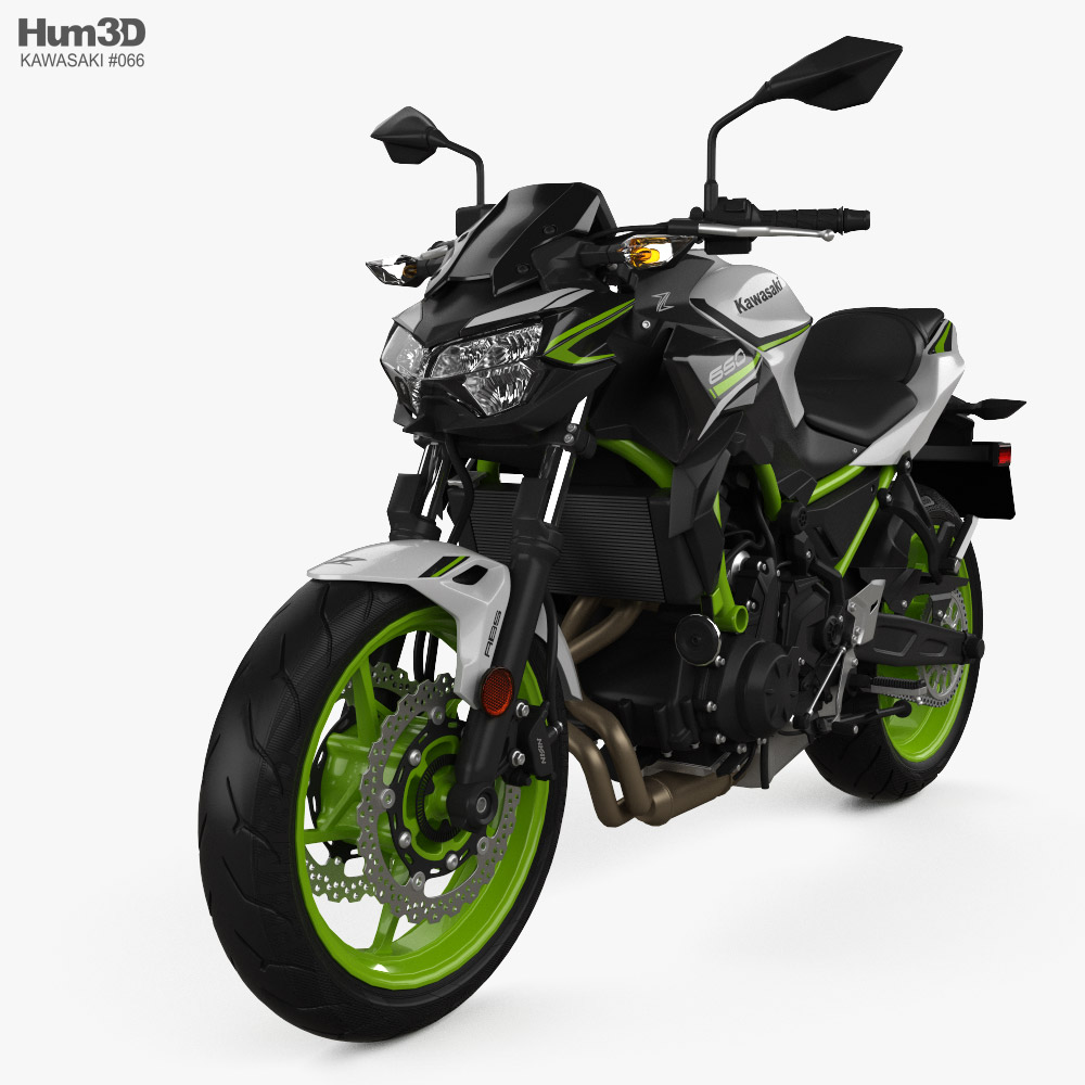 川崎Z650 2024 3D模型- 下载摩托車开启3DModels.org