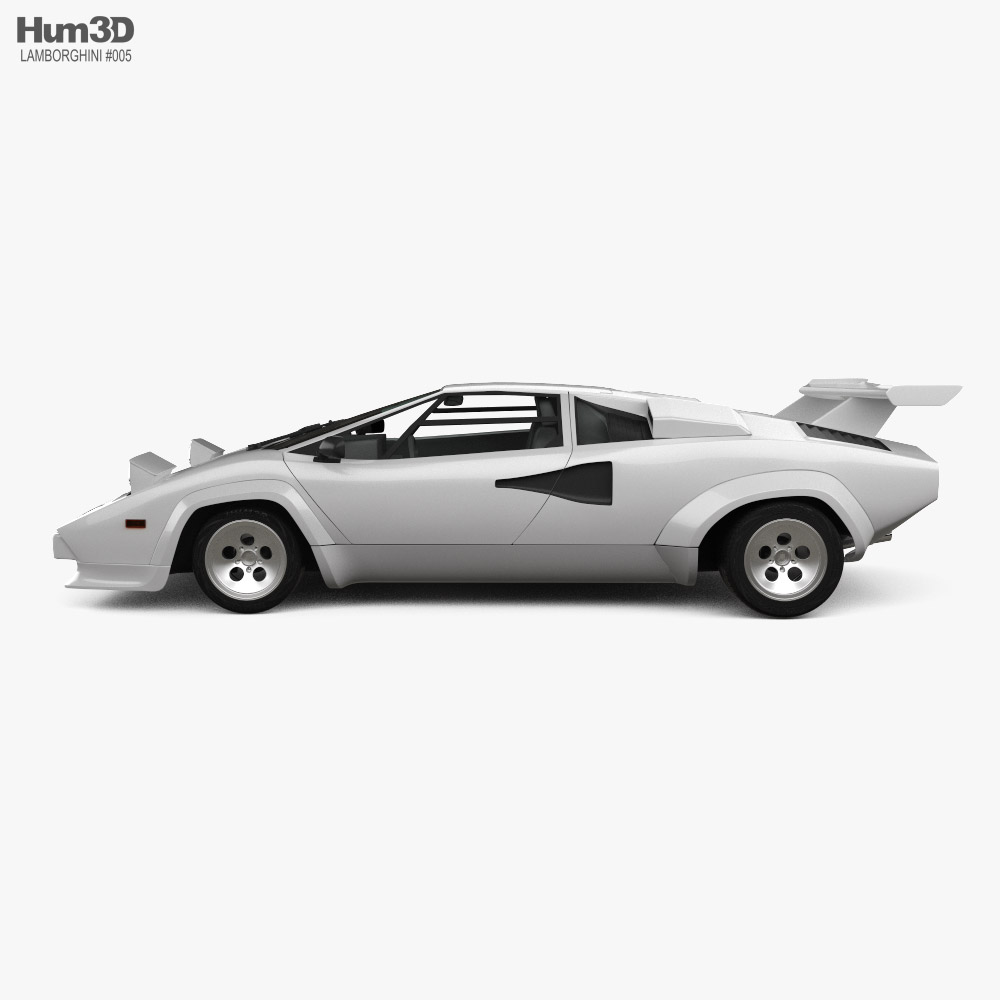Lamborghini Countach 5000 QV 1988 3D model - Download Sports car on ...