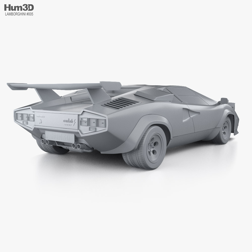 Lamborghini Countach 5000 QV 1988 3D model - Download Sports car on ...