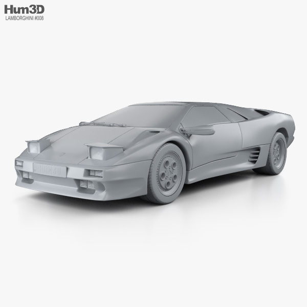 Lamborghini Diablo VT 1993 3D model - Download Sports car on 3DModels.org