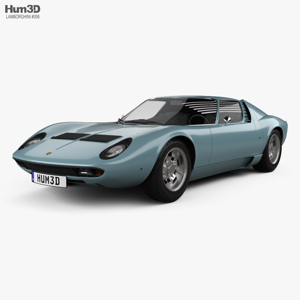 ランボルギーニ ミウラ P400S 1970 3Dモデル - ダウンロード Sports