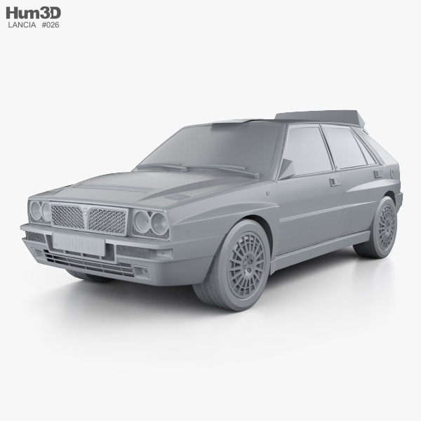Lancia Delta HF Integrale Martini 1994 3D modeli - İndir Hatchback