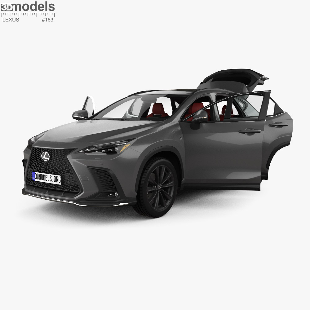 Lexus NX F Sport ハイブリッ インテリアと 2025 3Dモデル