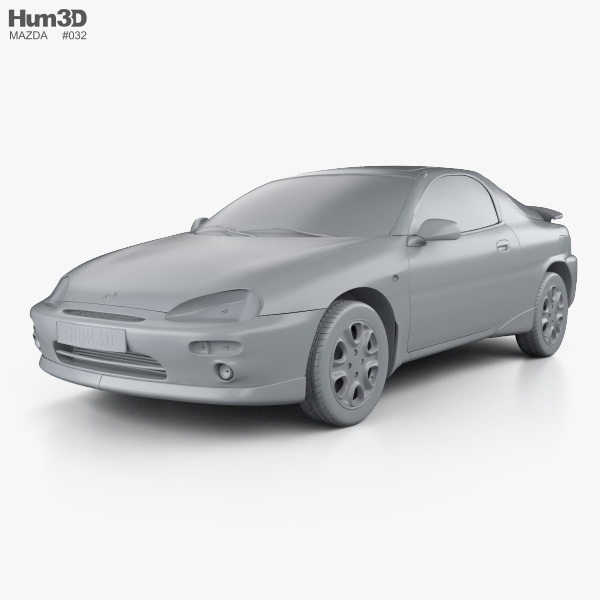 Mazda MX-3 1998 3D modeli - İndir Hatchback üzerinde 3DModels.org