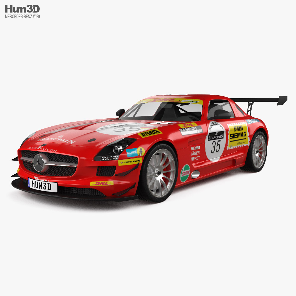 Mercedes-Benz SLSクラス AMG GT3 Black Falcon 2014 3Dモデル