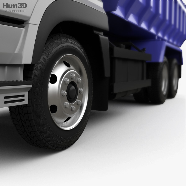Mitsubishi Fuso Super Great ダンプトラック 3アクスル 2015 3Dモデル