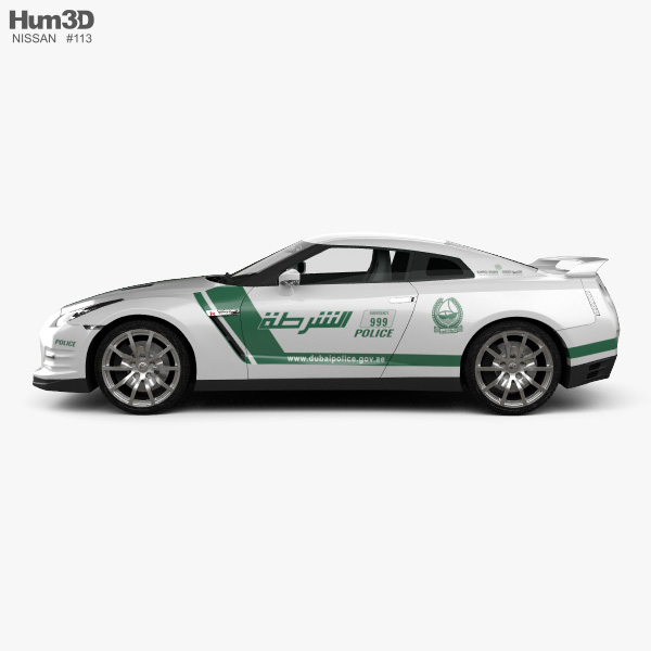 Nissan GT-R (R35) Police Dubai 2016 3D model - Download Sports car on ...