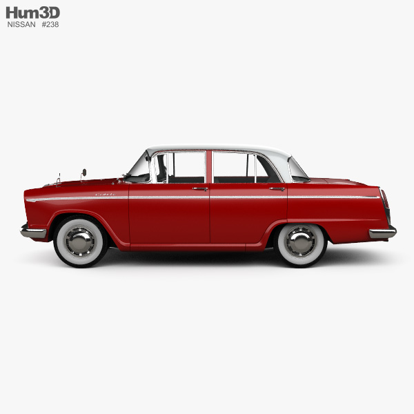Nissan Cedric 1500 Deluxe sedan 1960 Modelo 3D - Baixar Sedan no