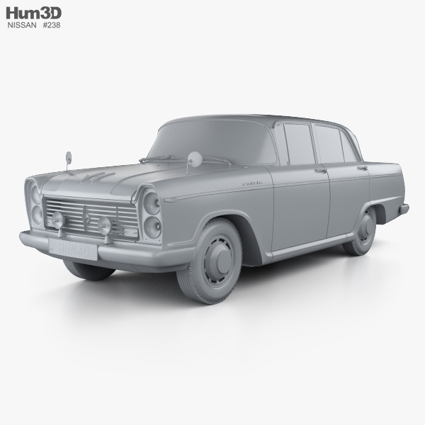 Nissan Cedric 1500 Deluxe sedan 1960 Modelo 3D - Baixar Sedan no