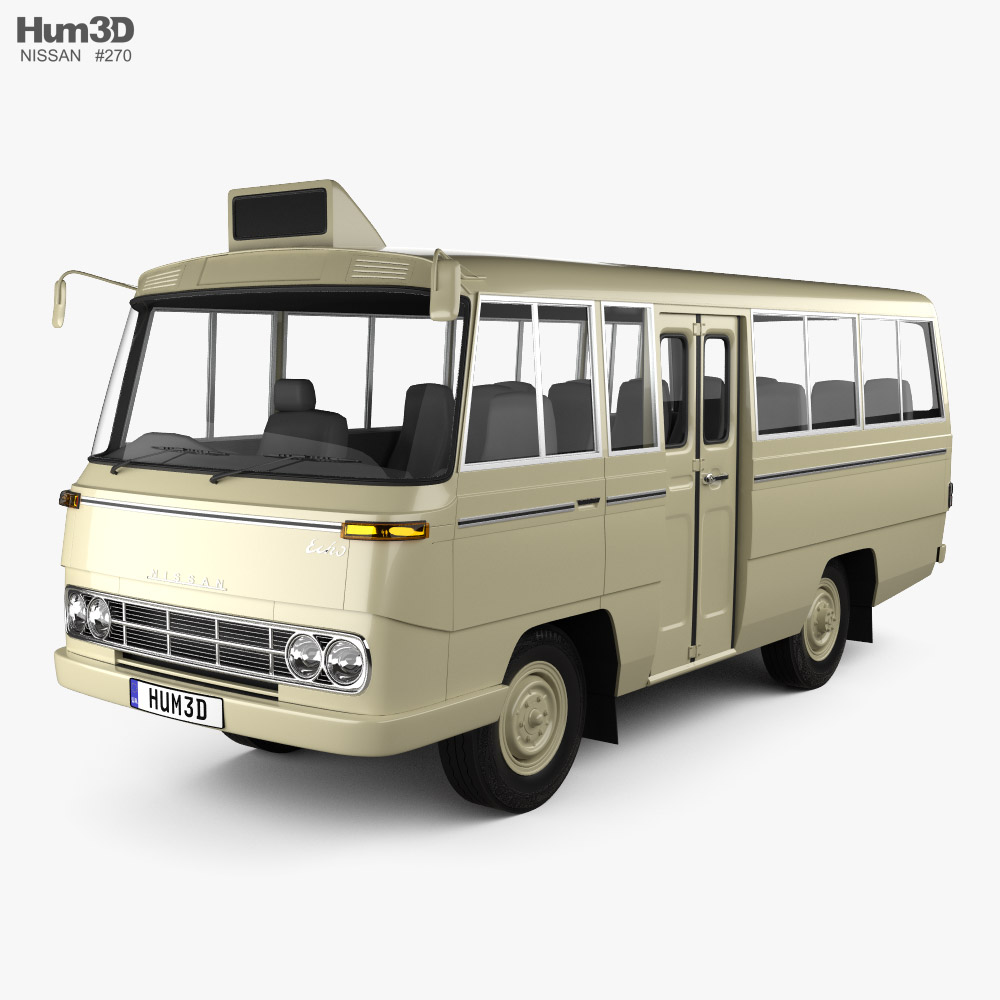 Nissan Echo バス 1969 3Dモデル - ダウンロード バス オン 3DModels.org