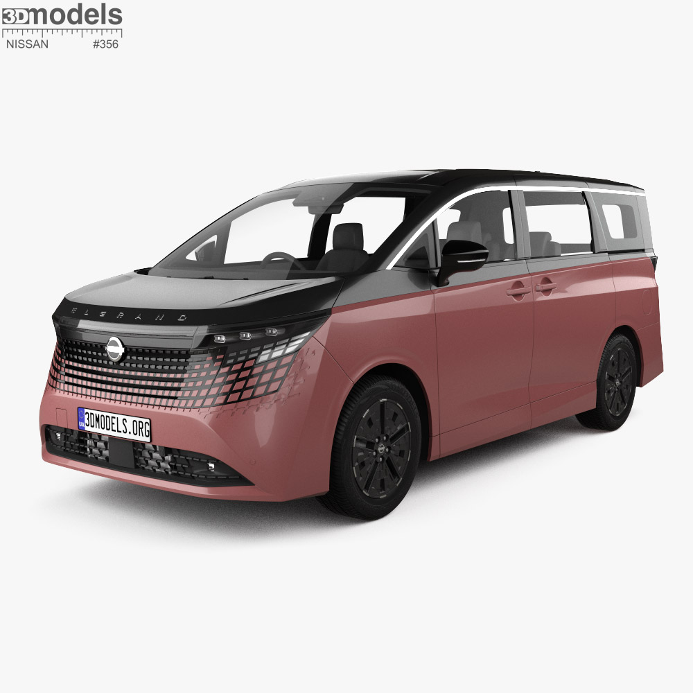 Nissan Elgrand e-4orce Prototype 2027 3D model - Download Van on