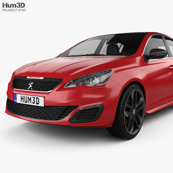 Plaque Place de ma PEUGEOT 308 GTI ( rouge ultimate / noir perla nera