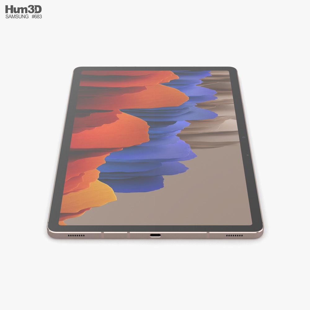 Samsung Galaxy Tab S7 Mystic Bronze 3D model - Download Tablet on