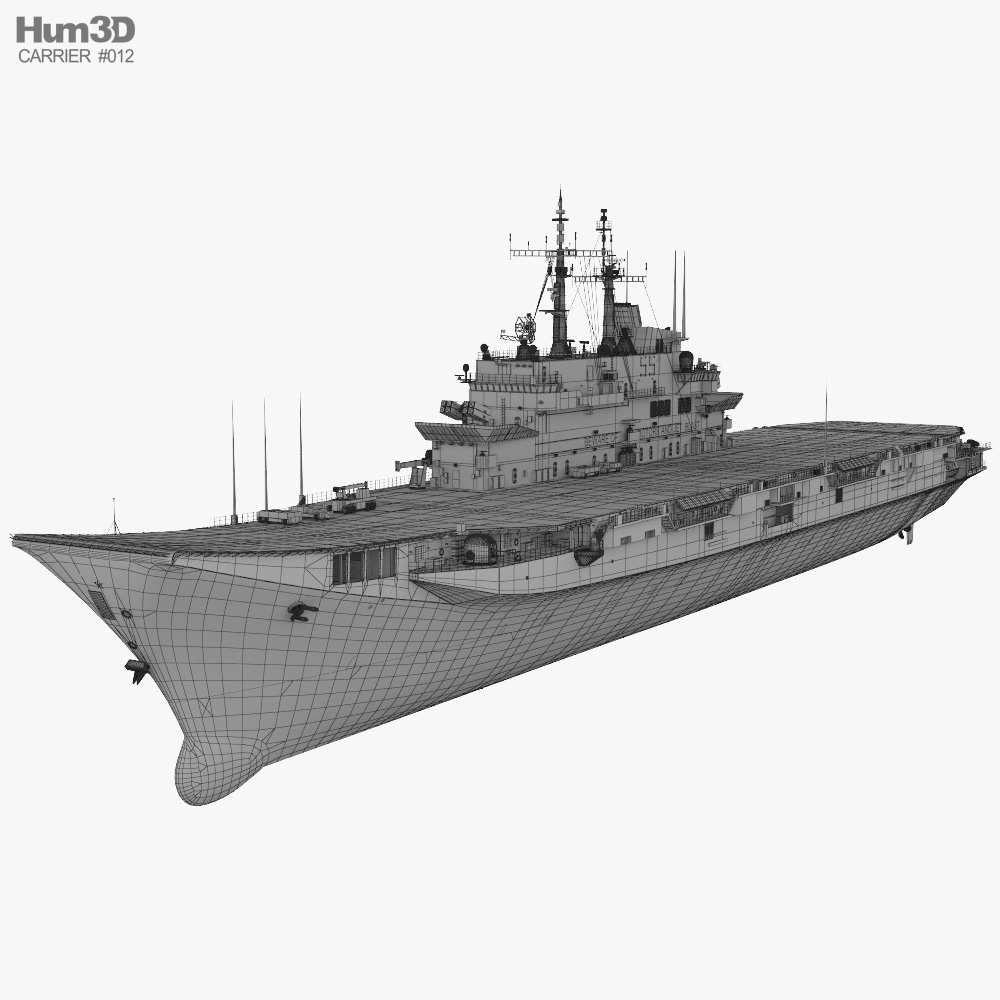 ジュゼッペ・ガリバルディ 空母 3Dモデル - ダウンロード 軍艦 オン