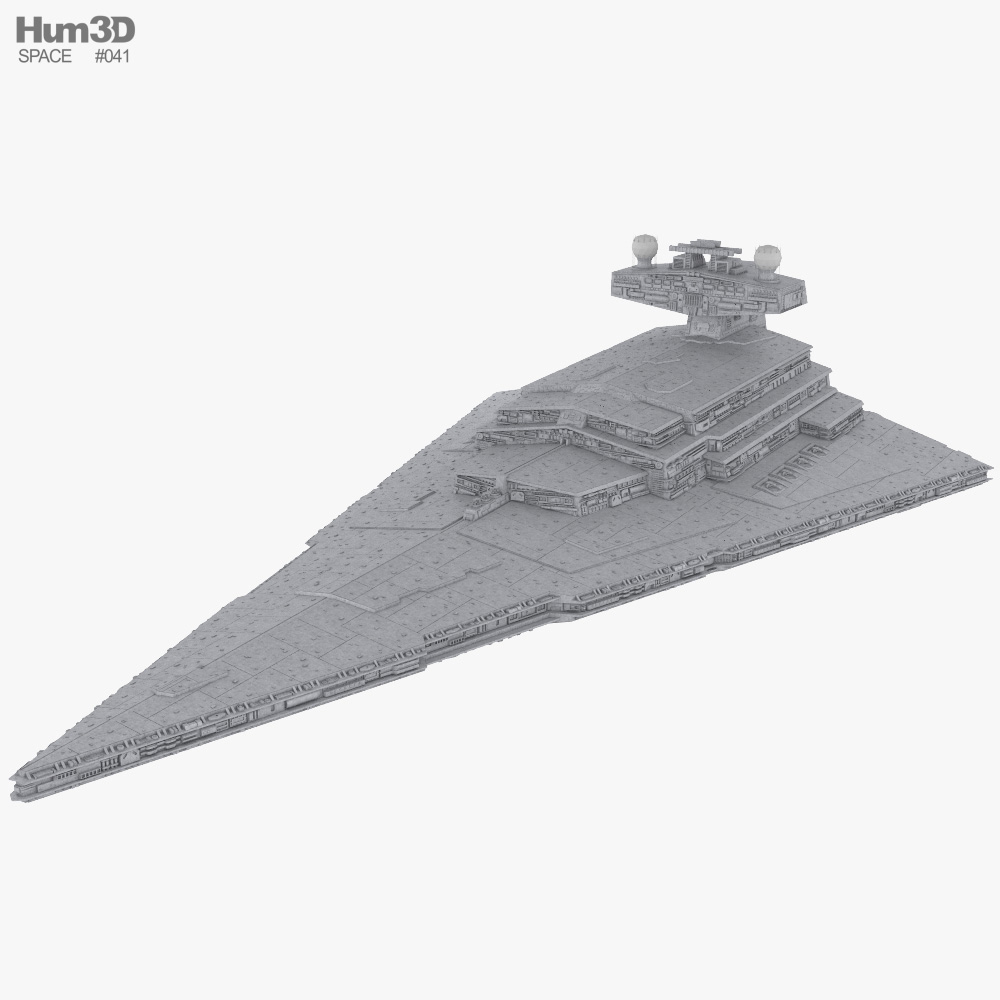 帝国スターデストロイヤー 3Dモデル - ダウンロード 宇宙船 オン
