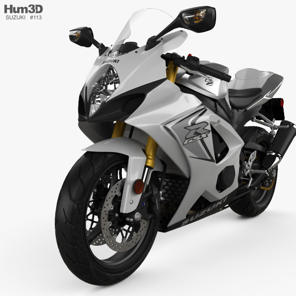 Suzuki GSX-R1000 2008 3D modeli - İndir Motosiklet üzerinde