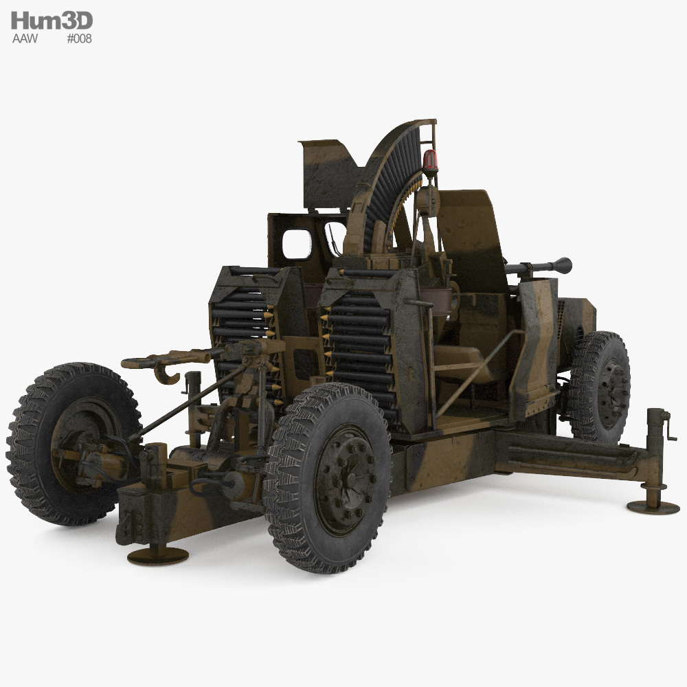 Bofors 40 mm Automatic Gun L 70 3D model - Download Gun on 3DModels.org