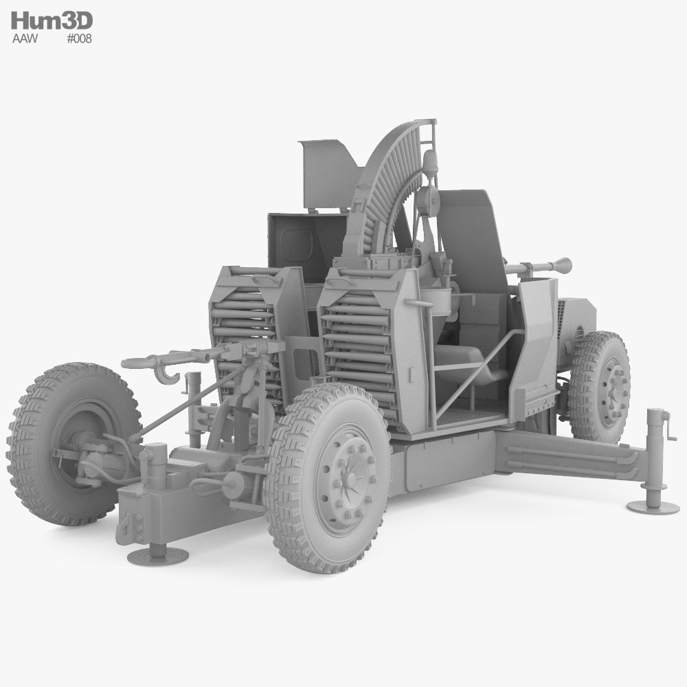 Bofors 40 mm Automatic Gun L 70 3D model - Download Gun on 3DModels.org
