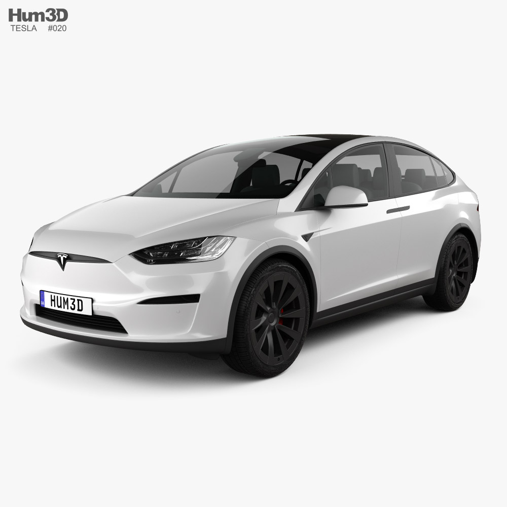 Tesla Model X Plaid 2024 Modelo 3D - Baixar Crossover SUV no