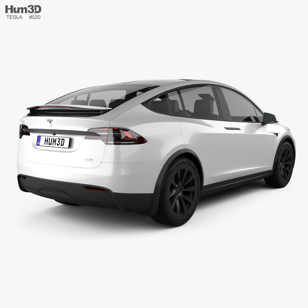 Tesla Model X Plaid 2024 Modelo 3D - Baixar Crossover SUV no