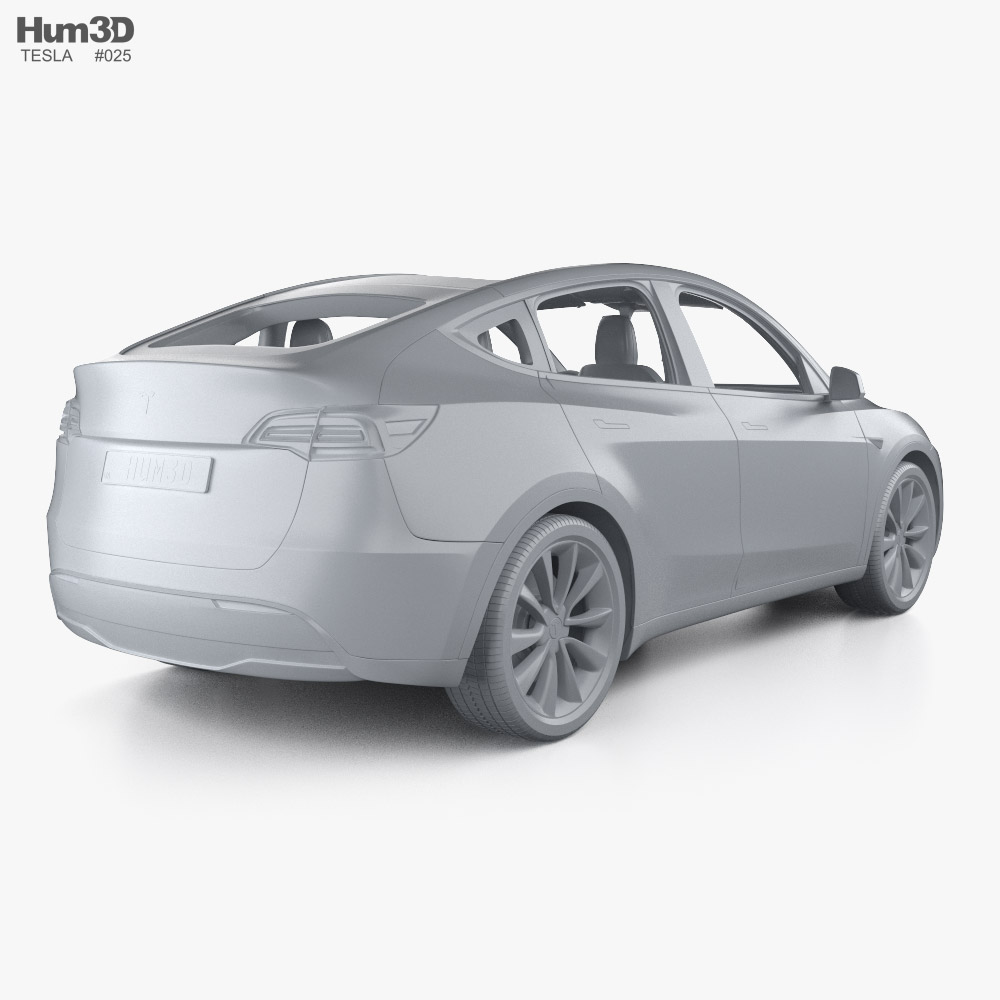 Tesla Model Y 带内饰 2025 3D模型 - 下载 Sedan 开启 3DModels.org