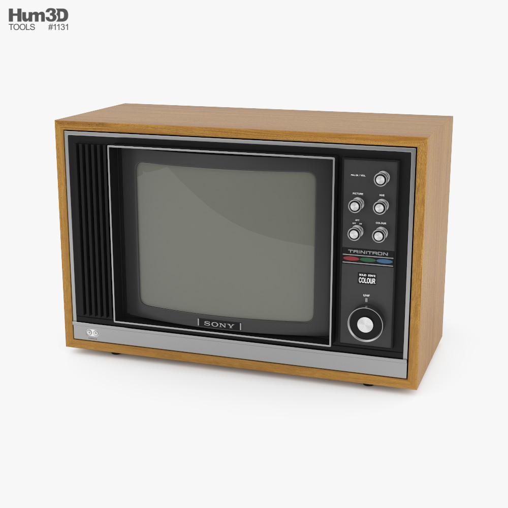 SONY Trinitron テレビ本体 コンパクト Sony Trinitron 1970 テレビ 3Dモデル - ダウンロード テレビ オン