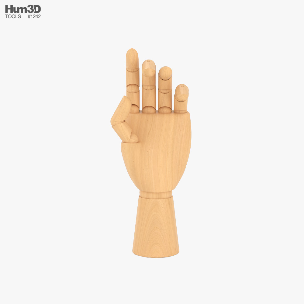 木头手 3D模型 - 下载 装饰 开启 3DModels.org