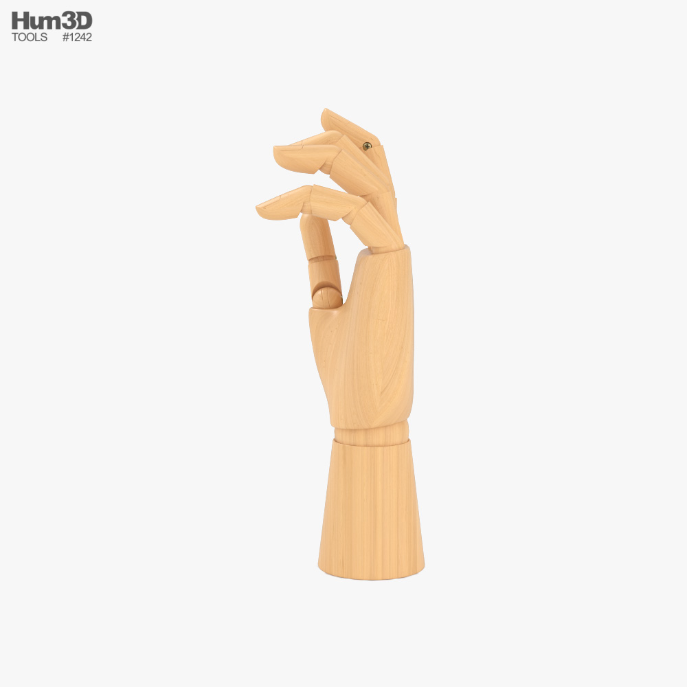 木头手 3D模型 - 下载 装饰 开启 3DModels.org