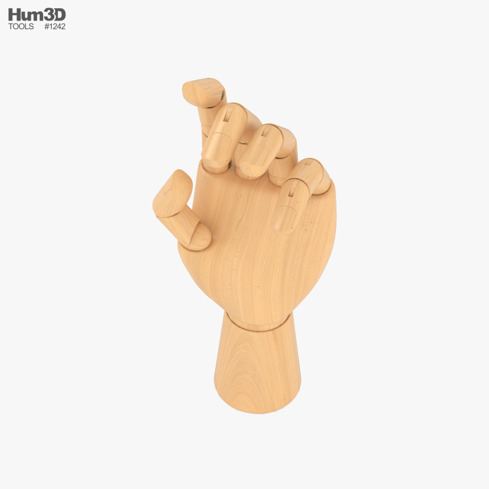 木头手 3D模型 - 下载 装饰 开启 3DModels.org
