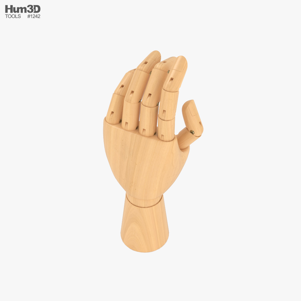 木头手 3D模型 - 下载 装饰 开启 3DModels.org