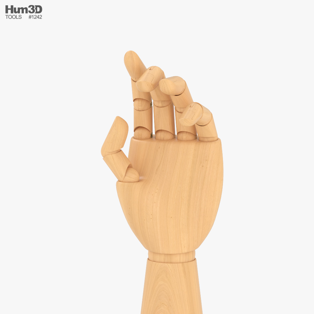 木头手 3D模型 - 下载 装饰 开启 3DModels.org