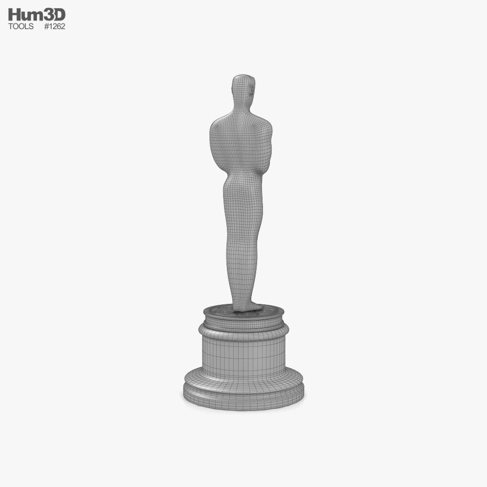 アカデミー賞オスカー像 3Dモデル - ダウンロード トロフィー オン