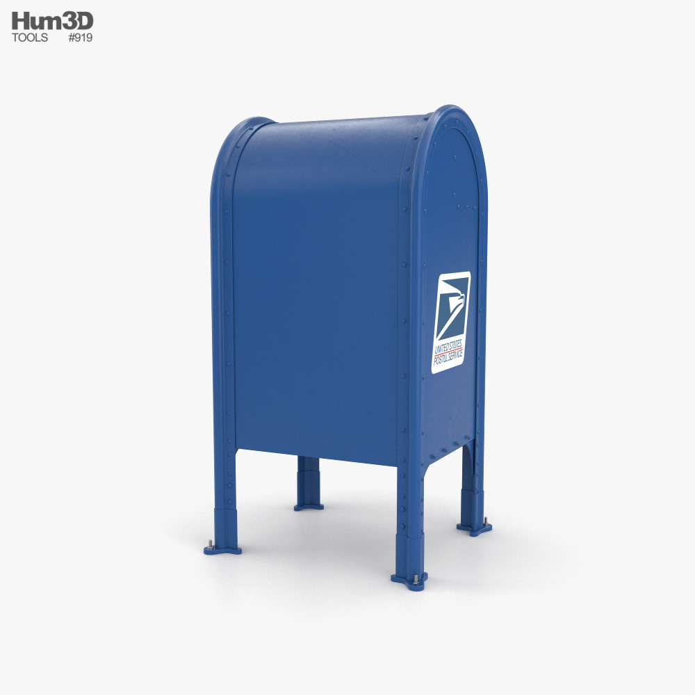 Mail Box NYC Style 3D model - Download Street elements on 3DModels.org
