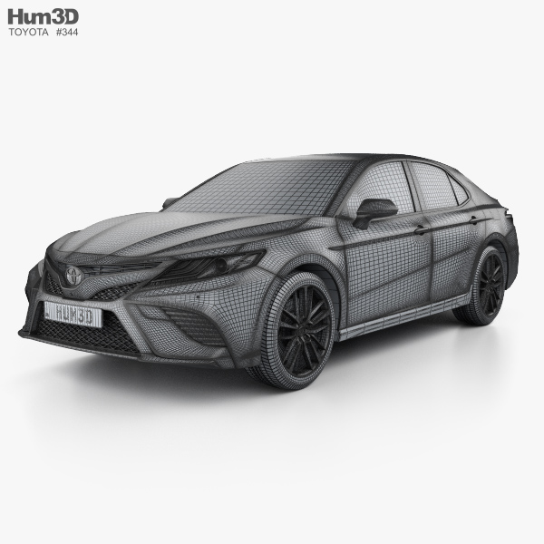 Toyota Camry (XV60) XSE HQインテリアと 2018 3Dモデル