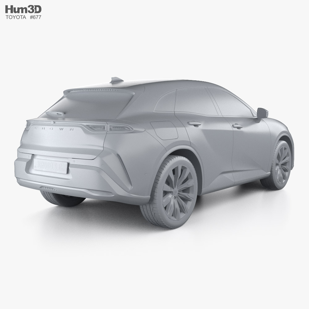 Toyota Crown Sport PHEV RS 2025 3D modeli - İndir Sedan üzerinde