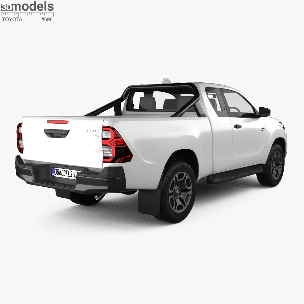 トヨタ ハイラックス エクストラキャブ SR5 2025 3Dモデル