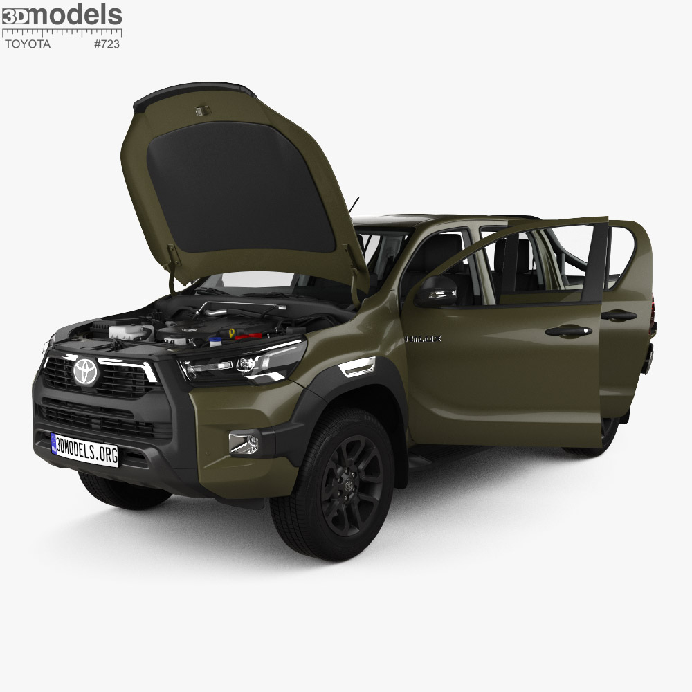 Toyota Hilux Double Cab Invincible HQ İç Mekan ve Motor ile 2023