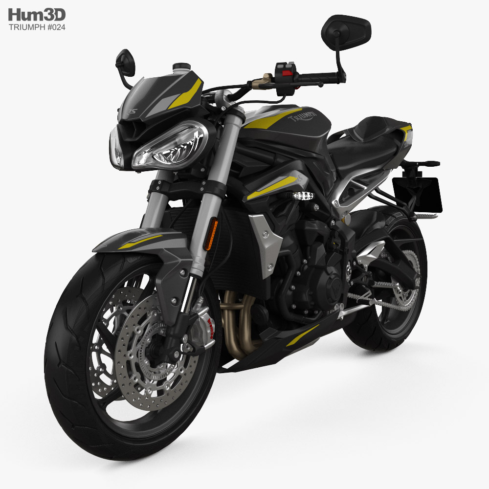 Triumph Street Triple 765 RS 2024 3D model - Download Motorcycle